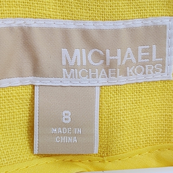 Michael Michael Kors Women's Ruched Sleeve 100% Linen Blazer - 8 - Picture 4 of 5